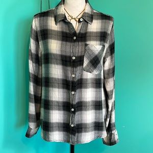 Forever 21 brand Black and White Flannel Shirt